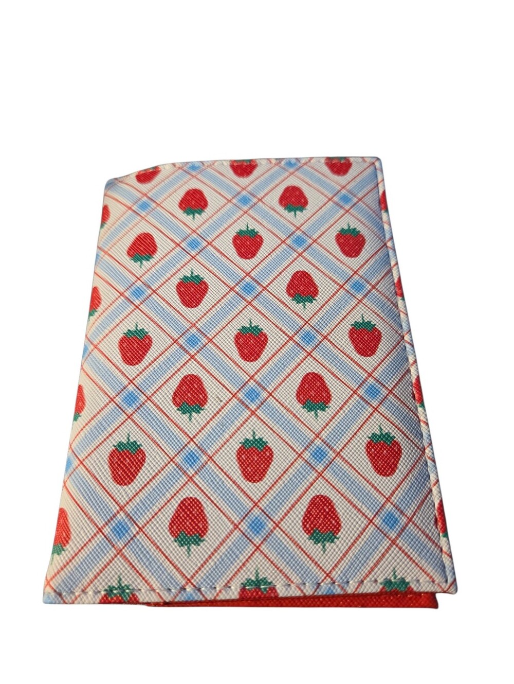 Strawberry Print Cardholder Wallet - Red And White